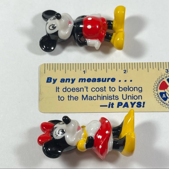 Bone China Disney Figurine Set Mickey & Minnie Mouse & Pluto - Picture 5 of 8